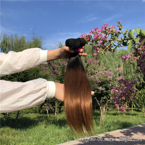 Ombre 1B/30 Blonde Brazilian Straight Hair Bundles Cuticle Aligned Raw Virgin Hair Weave 1 Piece